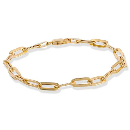 14KT GOLD FLAT PAPERCLIP CHAIN