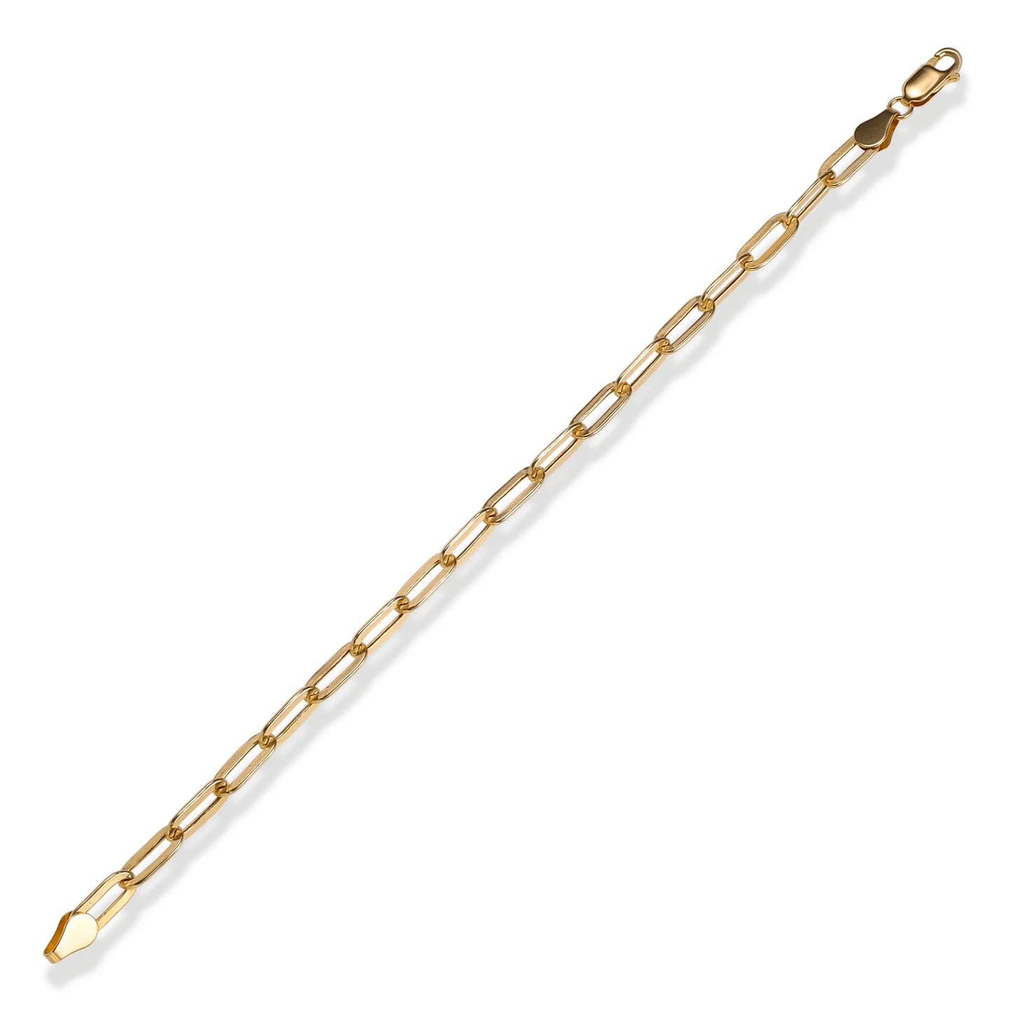 14KT GOLD FLAT PAPERCLIP CHAIN