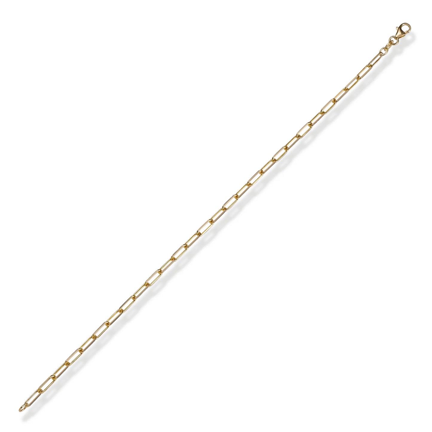 14KT DIAMOND CUT PAPERCIP TWO TONE BRACELET