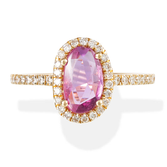 DIAMOND /SAPPHIRE ROSE CUT RING