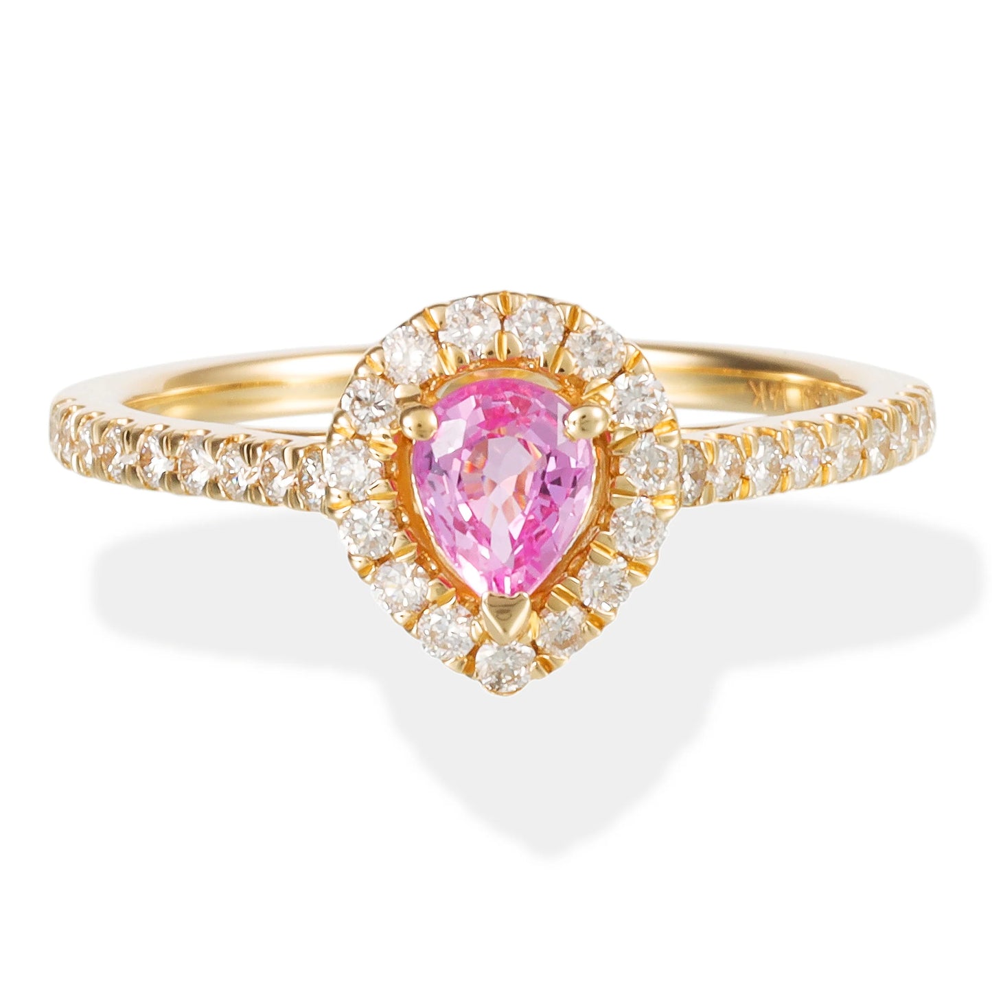 14KT DIAMOND / STONE PEAR SHAPE RING