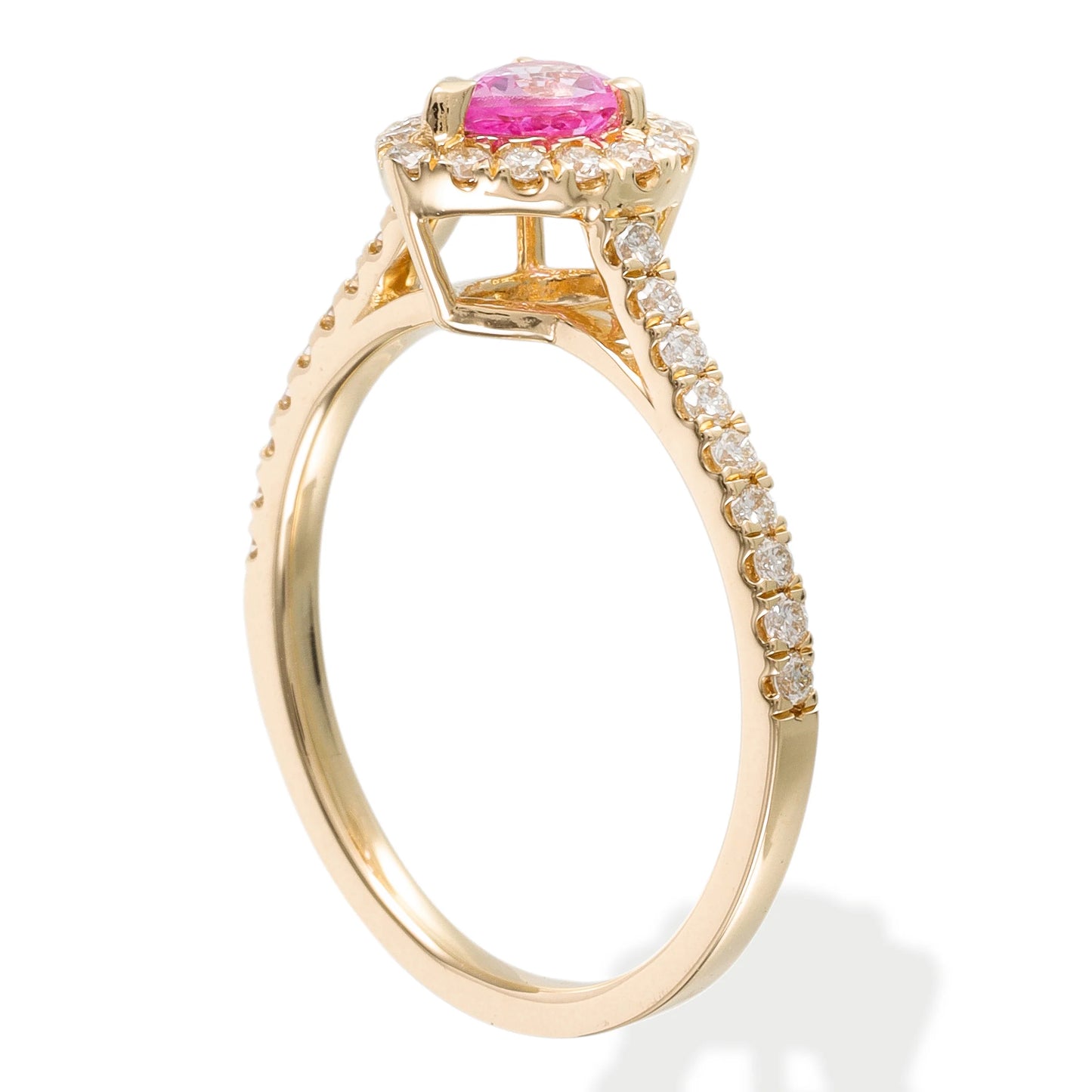 14KT DIAMOND / STONE PEAR SHAPE RING