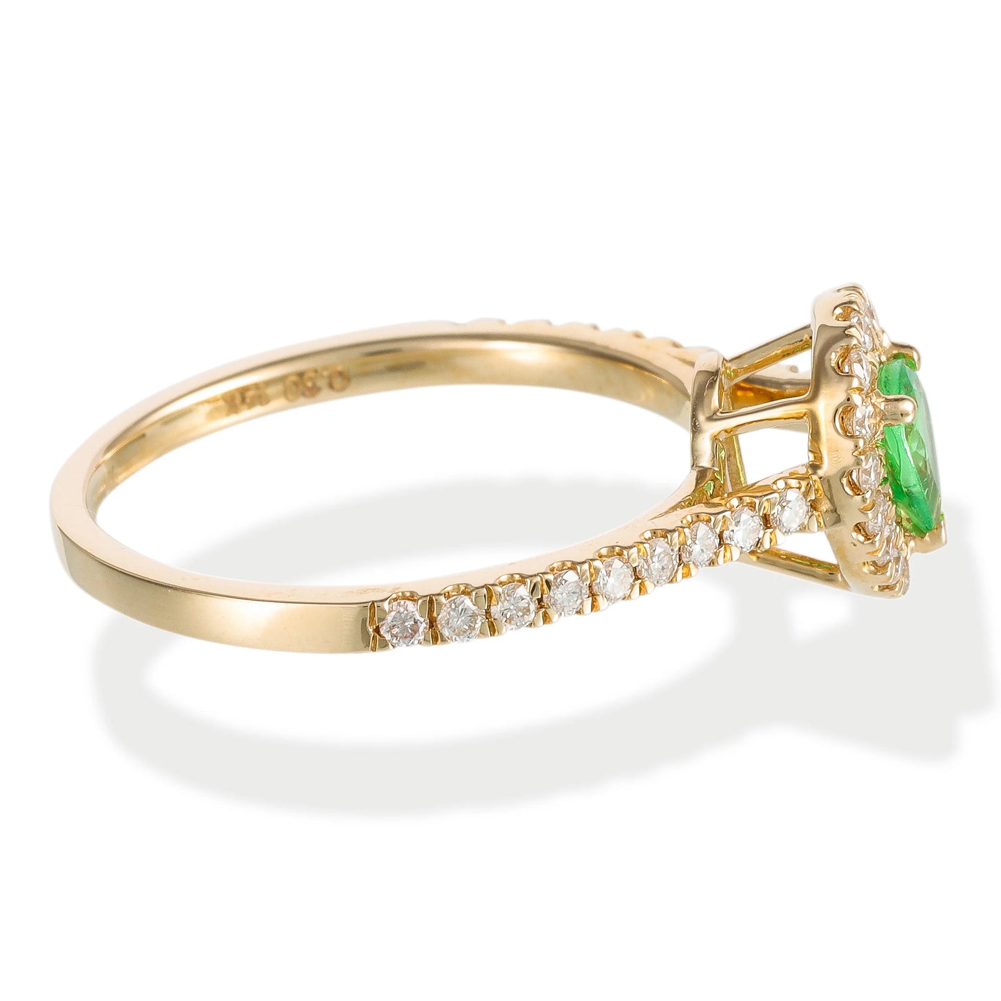 14KT DIAMOND / STONE PEAR SHAPE RING