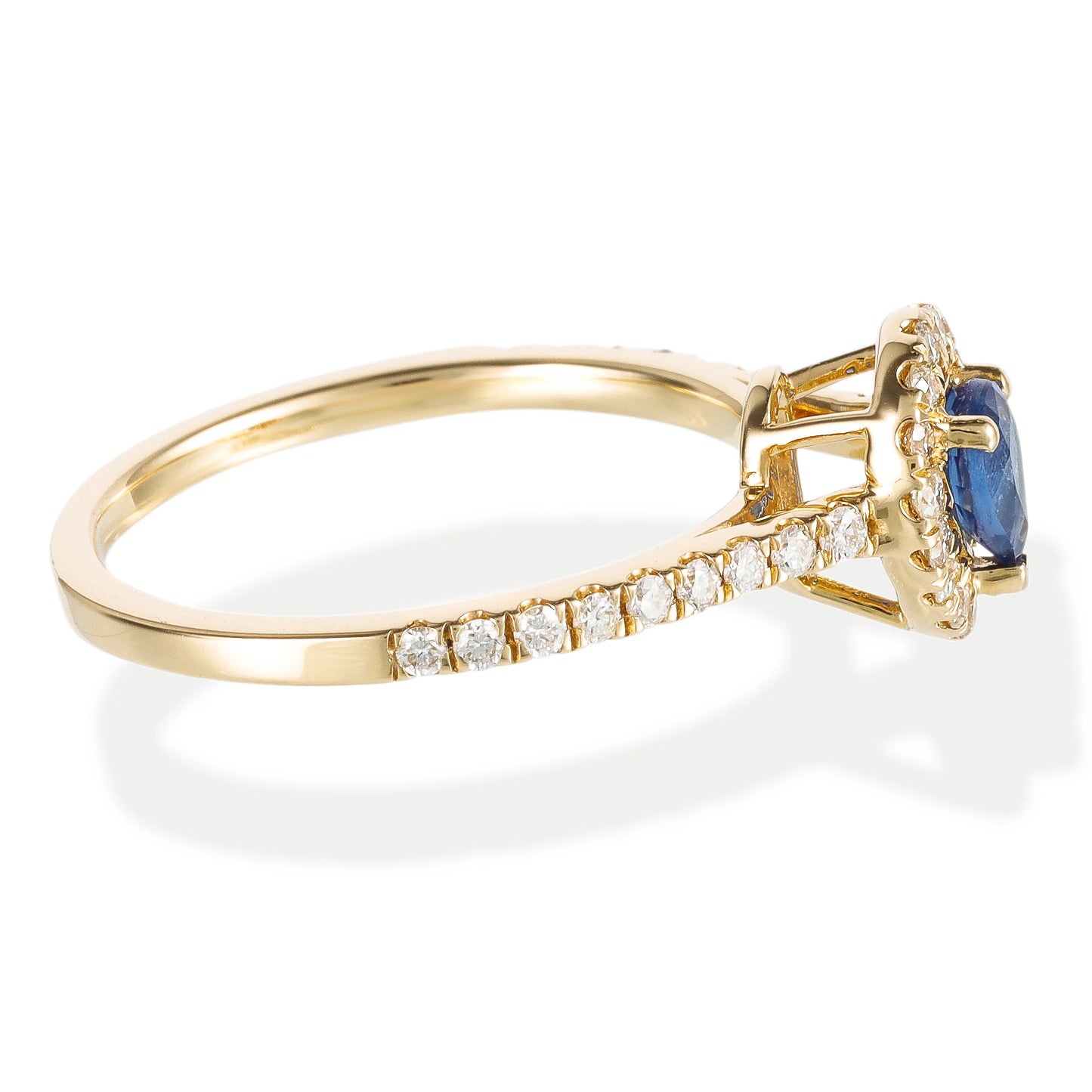 14KT DIAMOND / STONE PEAR SHAPE RING