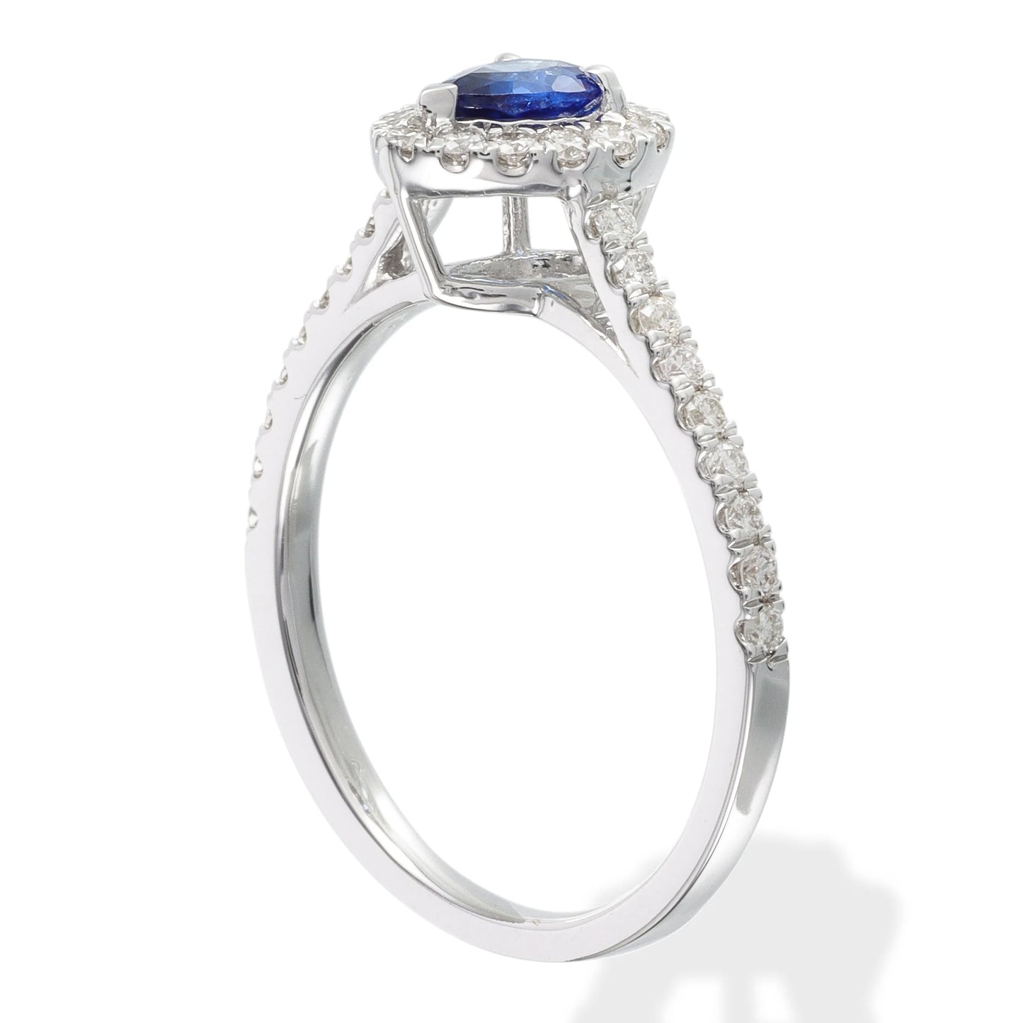 14KT DIAMOND / STONE PEAR SHAPE RING