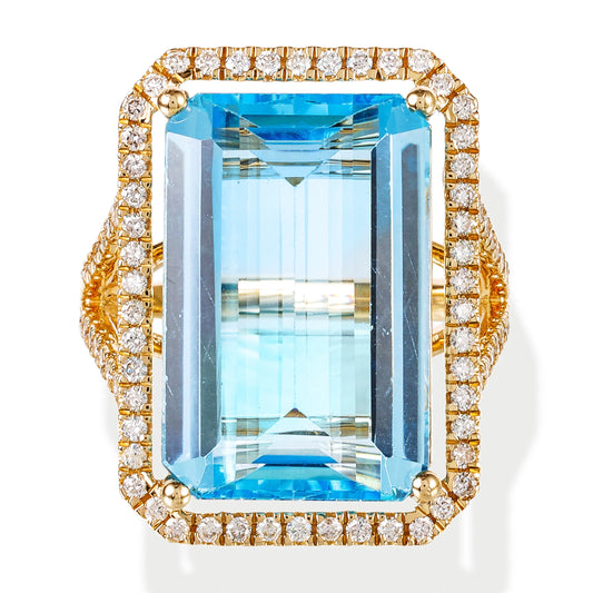 DIAMOND / STONE OCTAGONE SHAPE RING