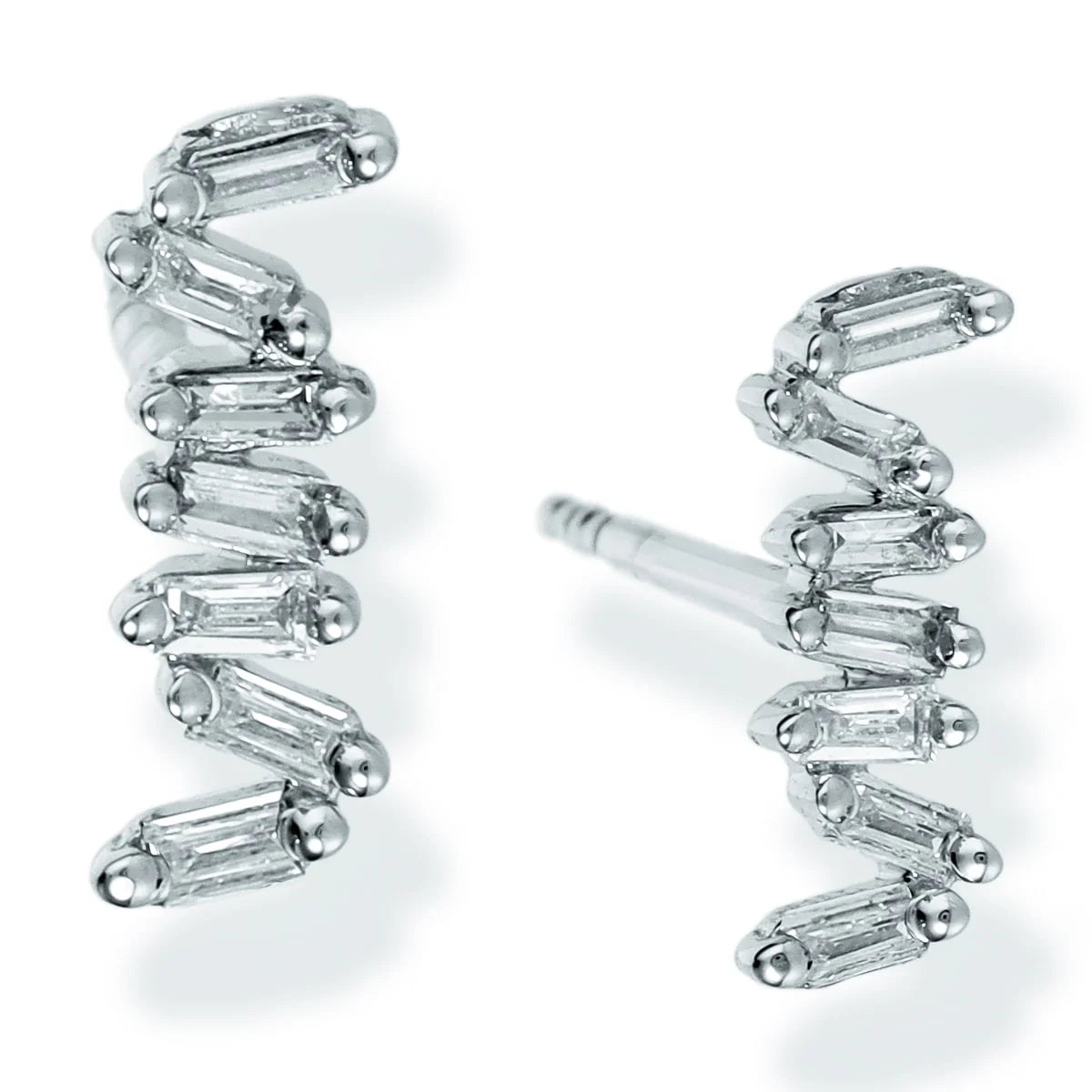 DIAMOND BAGUETTE EAR STUDS