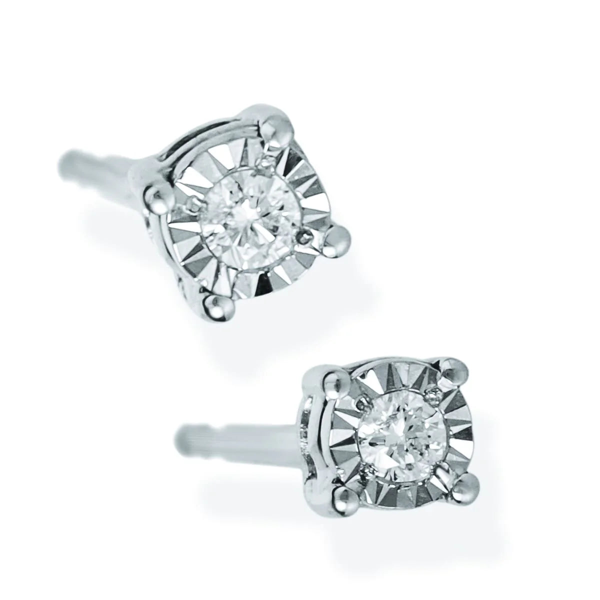 DIAMOND ROUND 1 PCS EAR STUDS