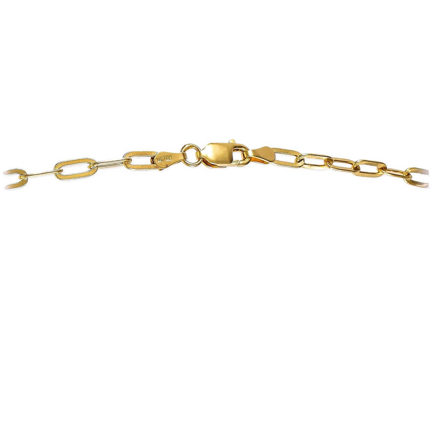 14KT GOLD FLAT PAPERCLIP NECKLACE
