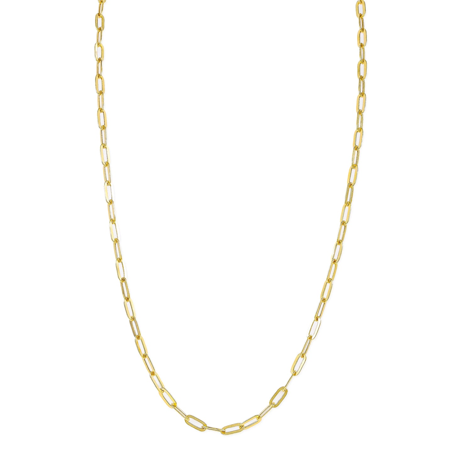 14KT GOLD FLAT PAPERCLIP NECKLACE