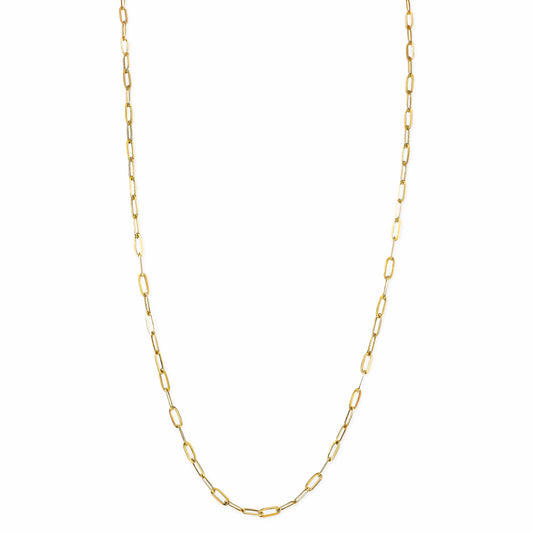 14KT GOLD FLAT PAPERCLIP NECKLACE