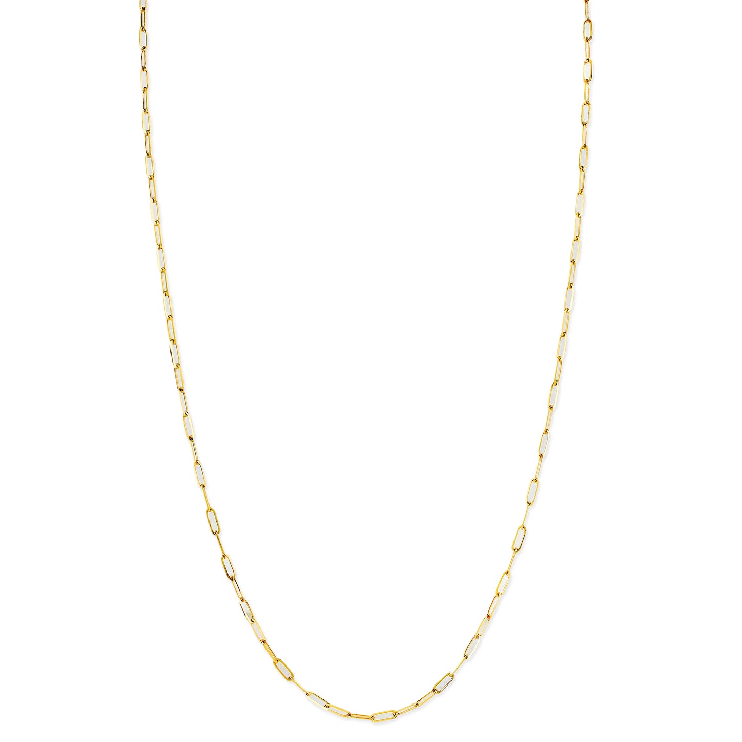 14KT GOLD FLAT PAPERCLIP NECKLACE