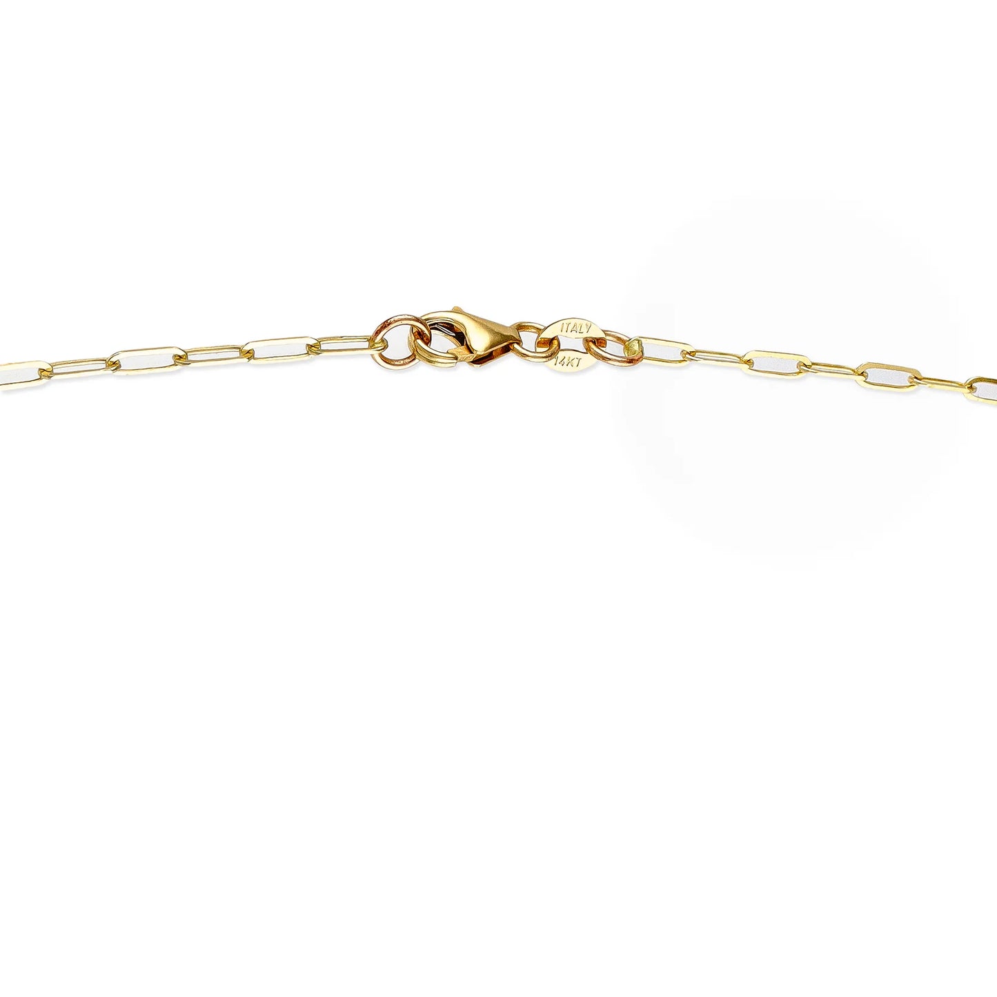 14KT GOLD FLAT PAPERCLIP NECKLACE