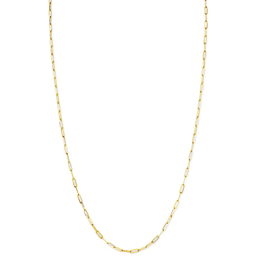 14KT GOLD FLAT PAPERCLIP NECKLACE