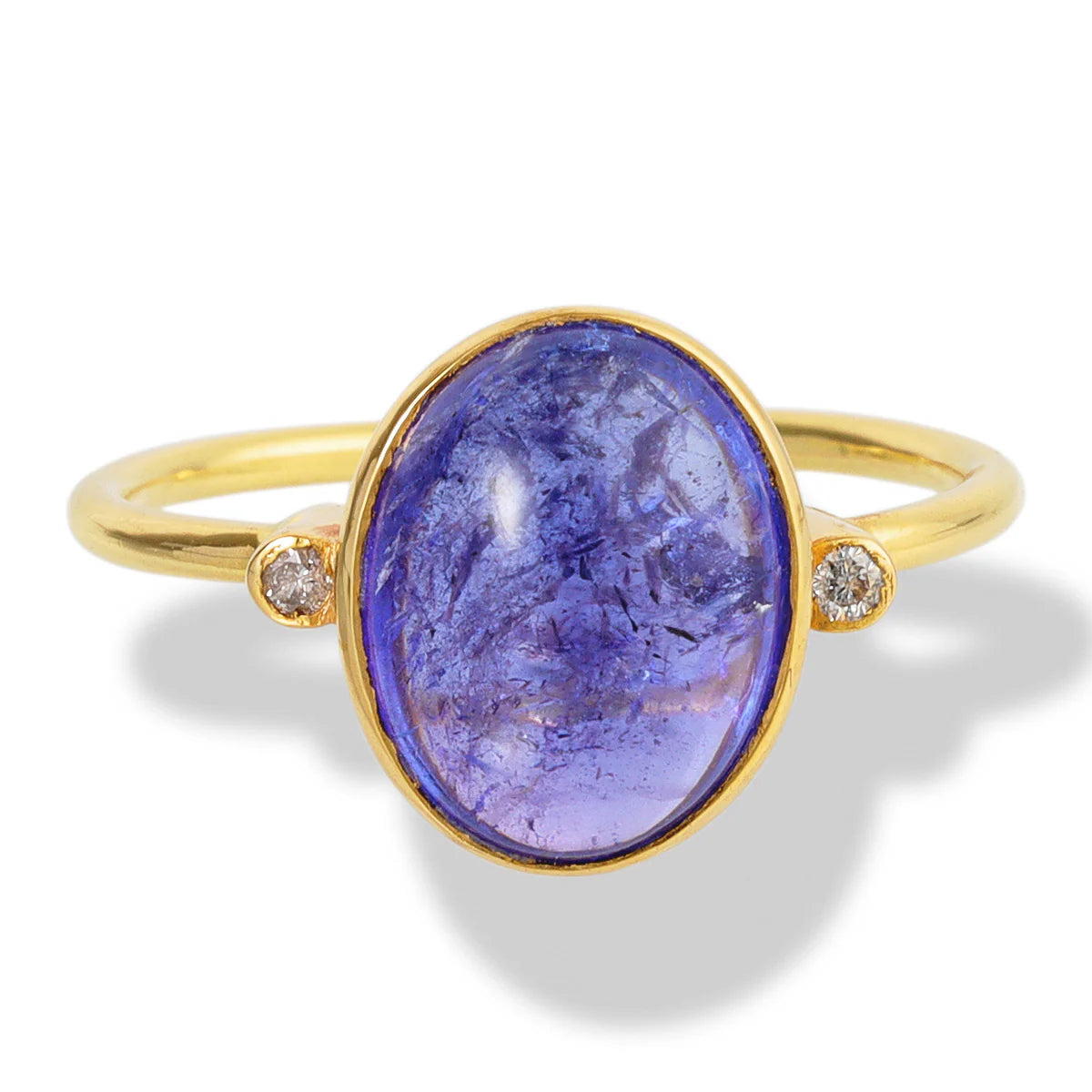 DIAMOND/TANZANITE OVAL SHAPE RING
