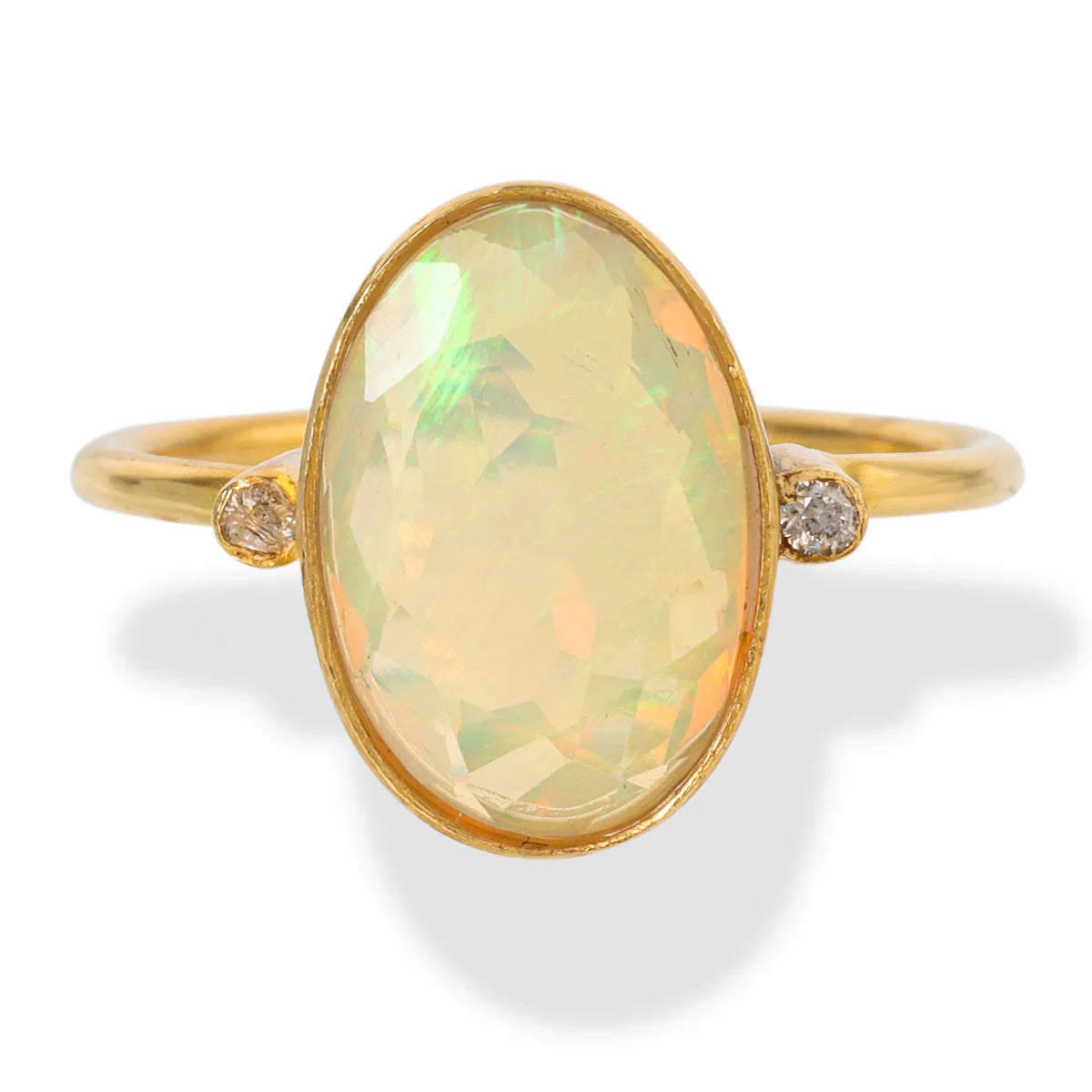 DIAMOND/OPAL RING