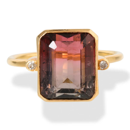 DIAMOND/TOURMALINE RING