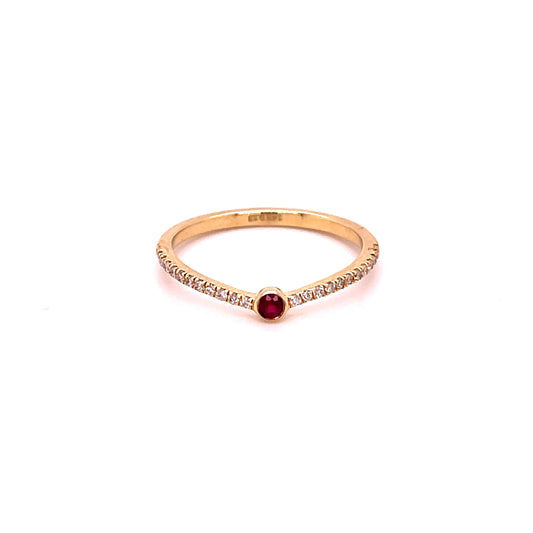 14KT GOLD RUBY RING