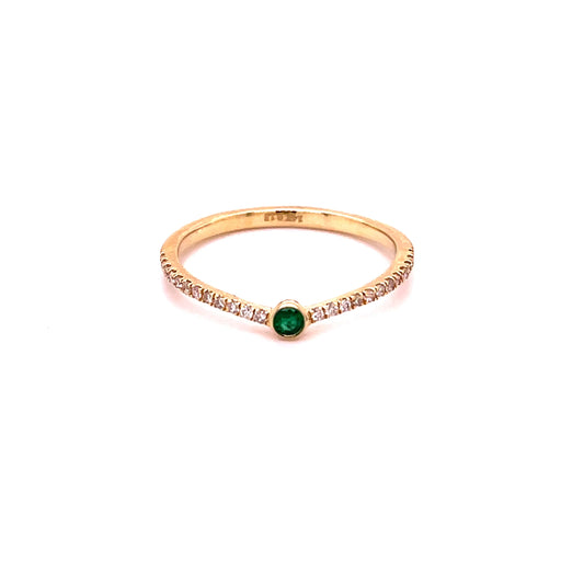 14KT GOLD EMERALD RING