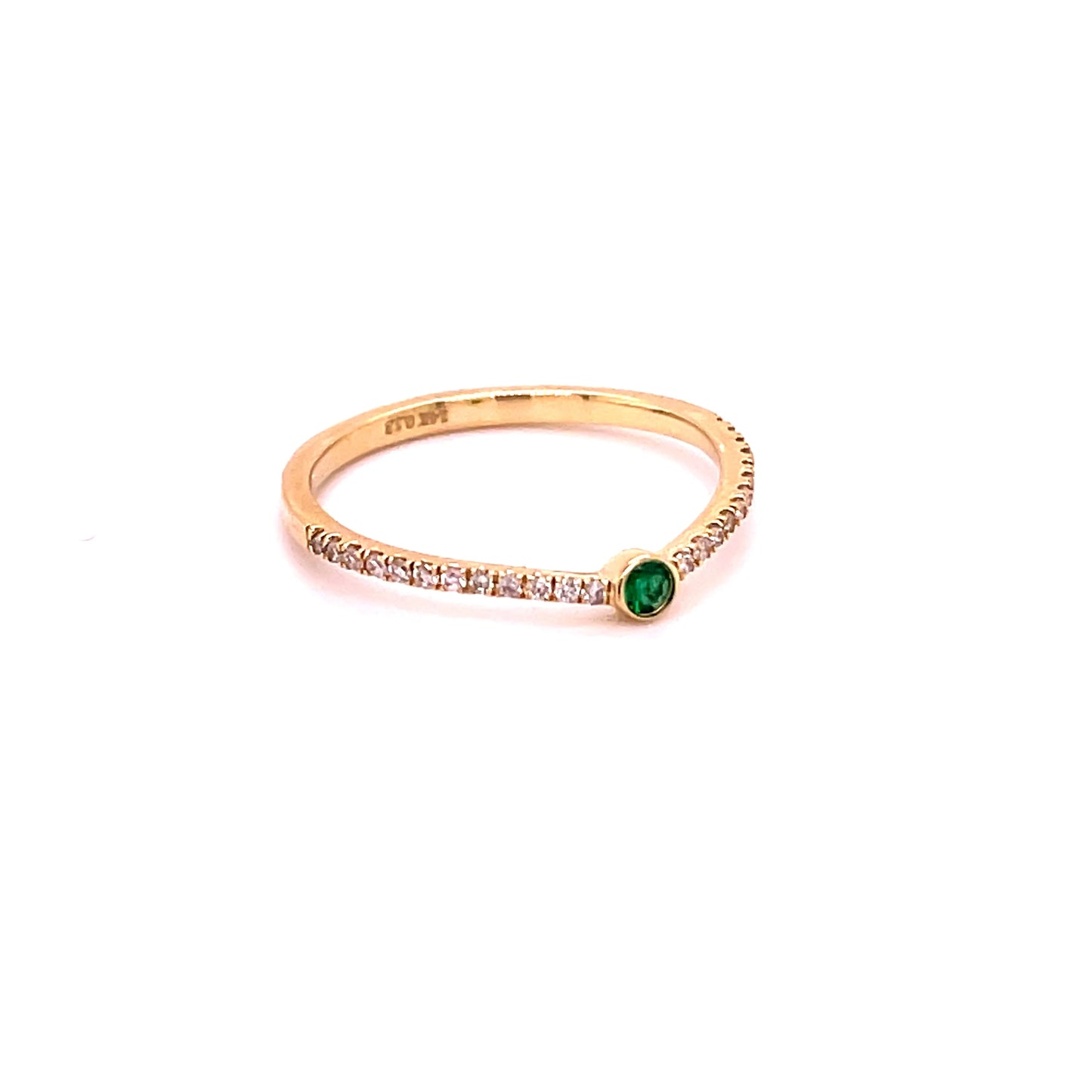 14KT GOLD EMERALD RING