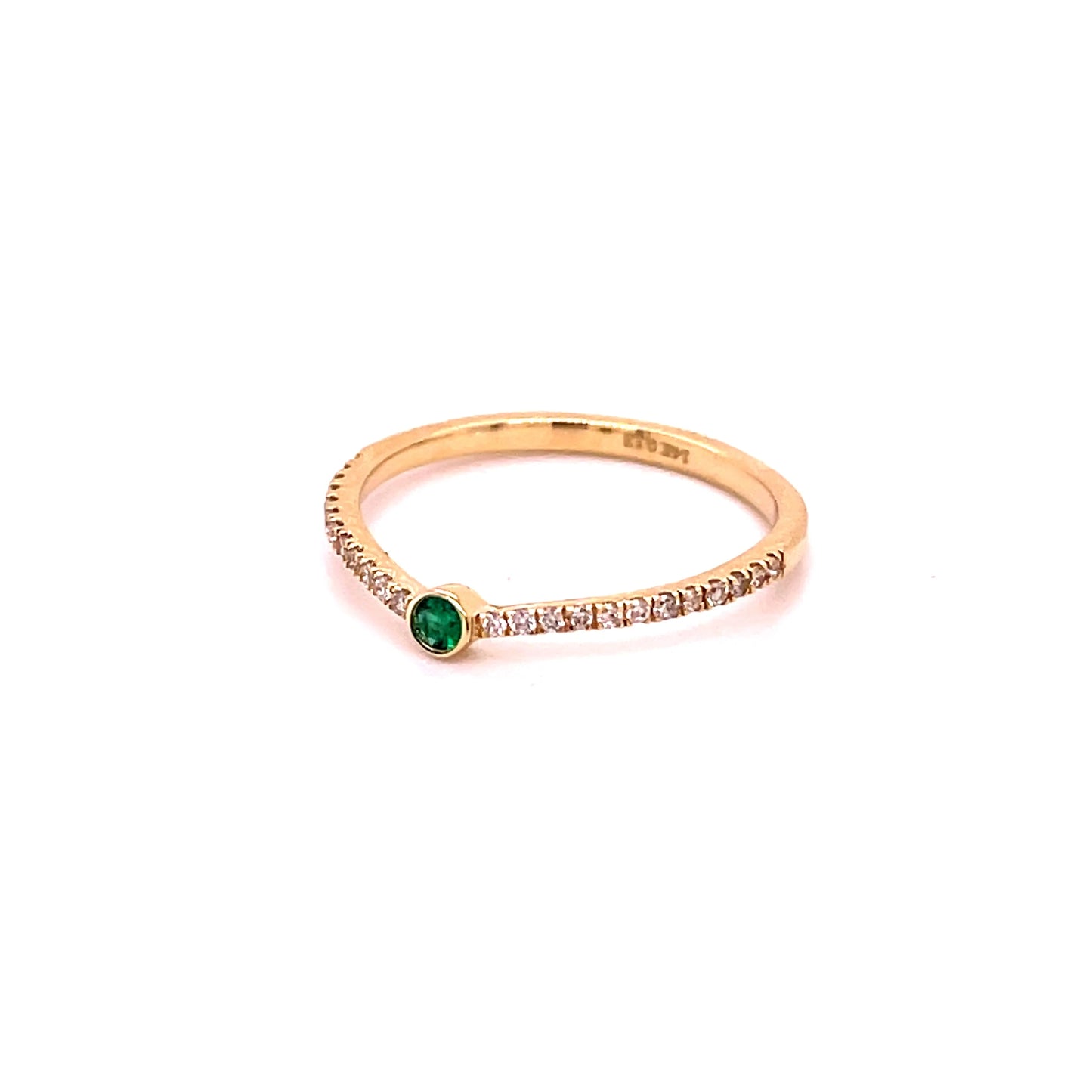14KT GOLD EMERALD RING