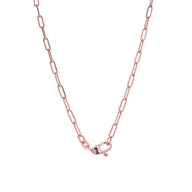 14KT ROSE GOLD PAPERCLIP NECKLACE