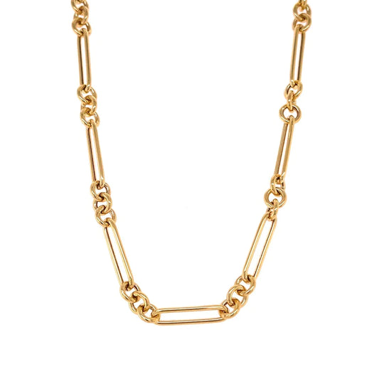 14KT YELLOW GOLD PAPERCLIP NECKLACE