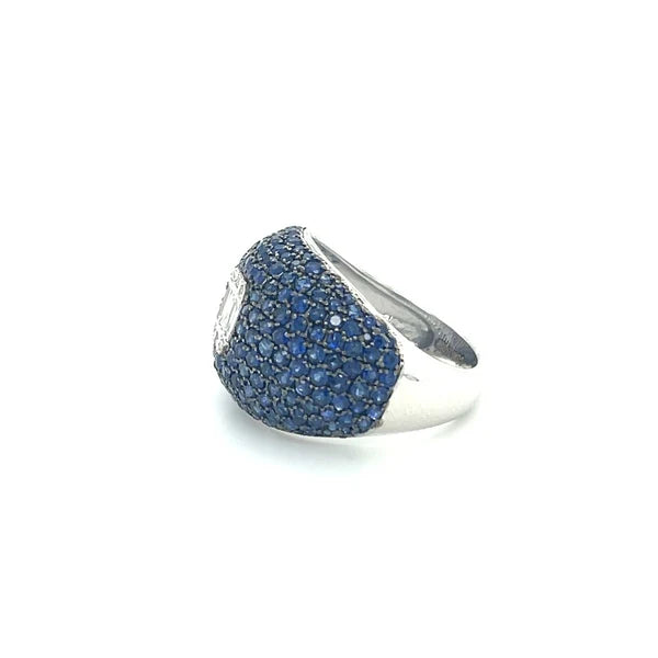 SAPPHIRE DIAMOND BAGUETTE RING