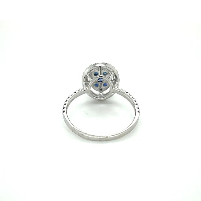 WHITE GOLD SAPPHIRE DIAMOND RING