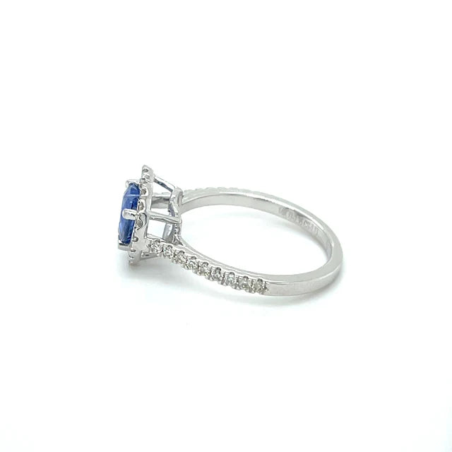 HEART SHAPE SAPPHIRE DIAMOND RING