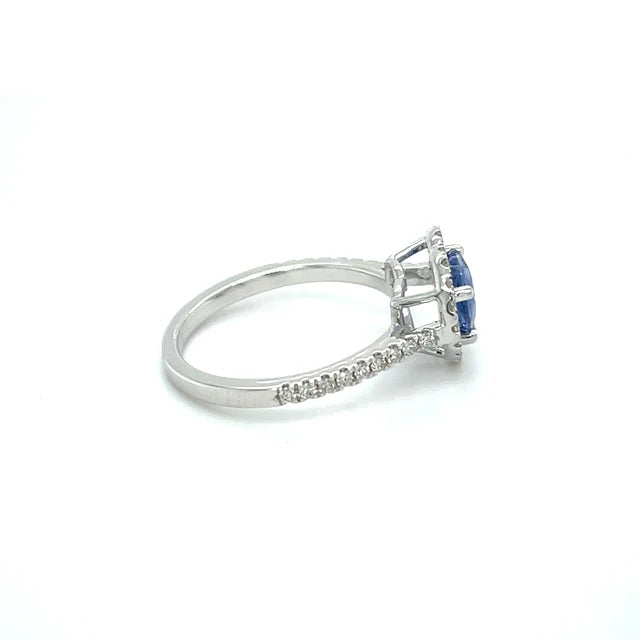 HEART SHAPE SAPPHIRE DIAMOND RING