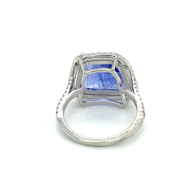 TANZANITE DIAMOND ROSE CUT RING