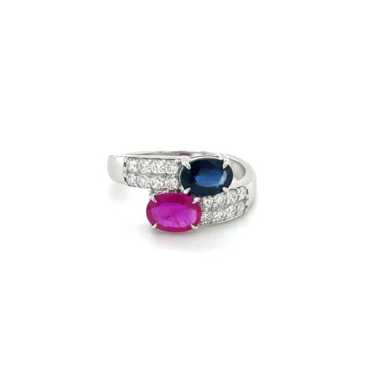 MULTI COLOR SAPPHIRE DIAMOND RING