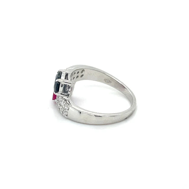 MULTI COLOR SAPPHIRE DIAMOND RING