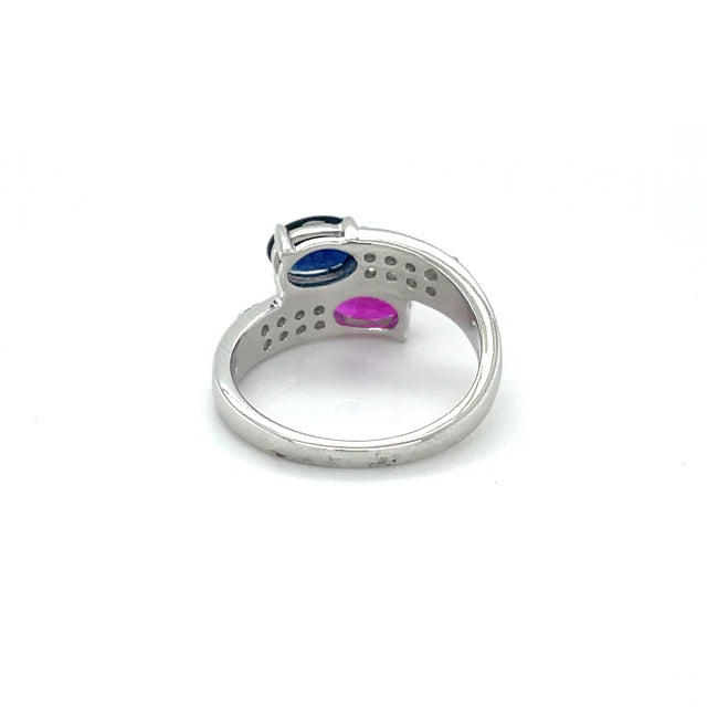 MULTI COLOR SAPPHIRE DIAMOND RING