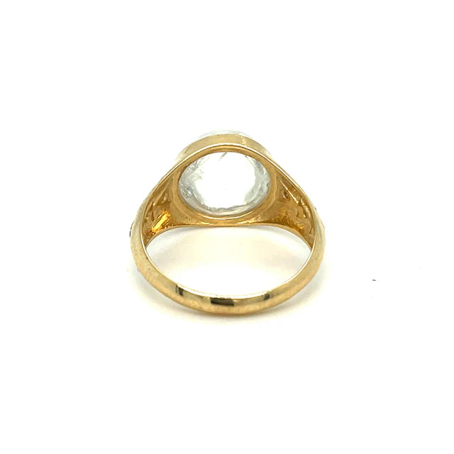 RAINBOW MOON STONE DIAMOND RING