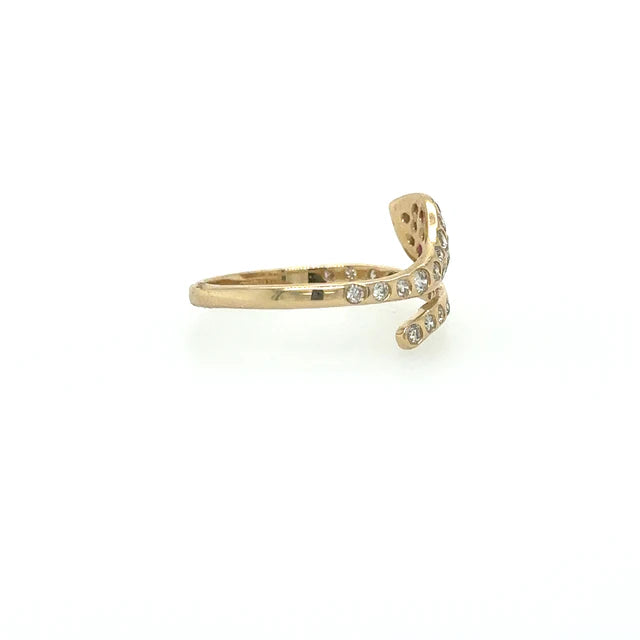 YELLOW GOLD SNAKE RING WITH RUBY AND DIAMONDS