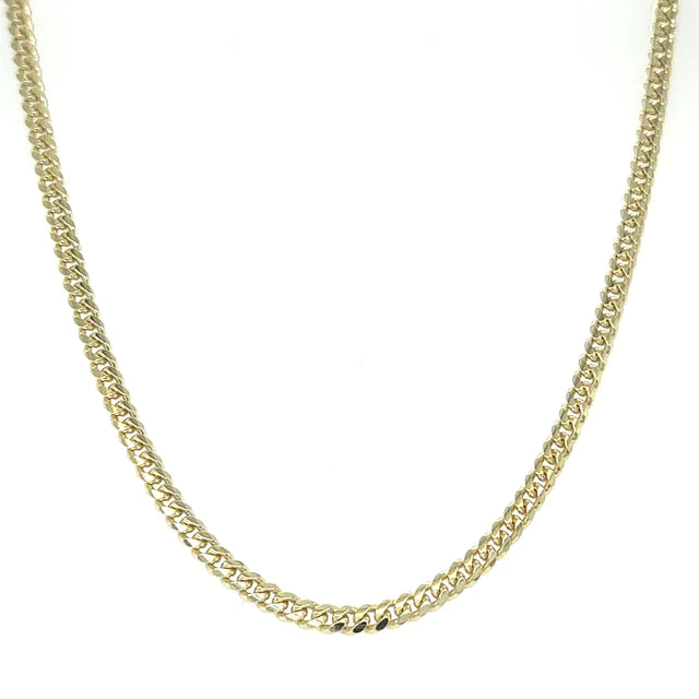 14KT YELLOW GOLD CUBAN NECKLACE 18"