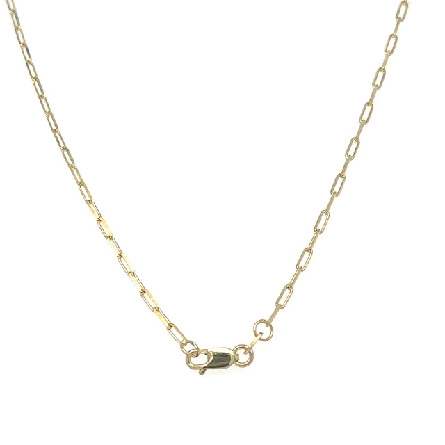 14KT YELLOW GOLD PAPERCLIP 16" NECKLACE