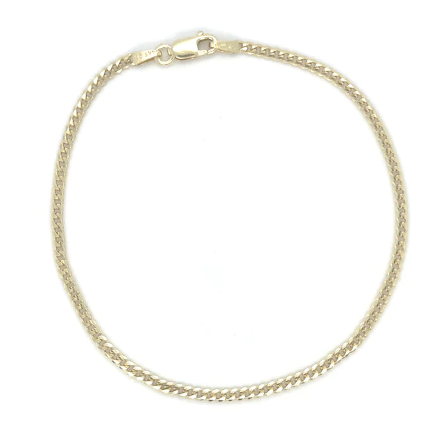 14KT YELLOW GOLD CUBAN 7" BRACELET